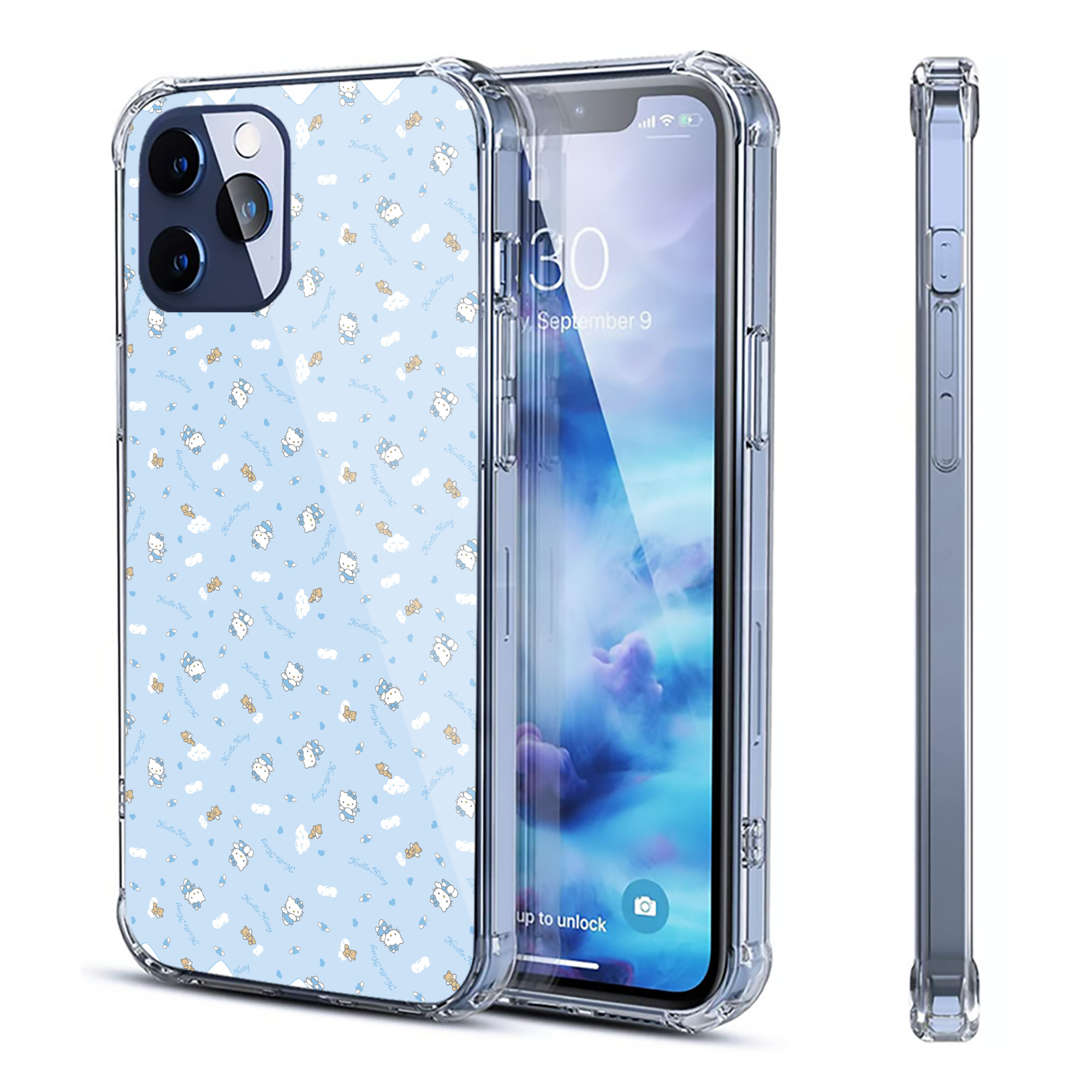 （画像用） Hello Kitty ハローキティ 【iPhone 12シリーズ対応】透明スマホケース（クリアソフトケース）